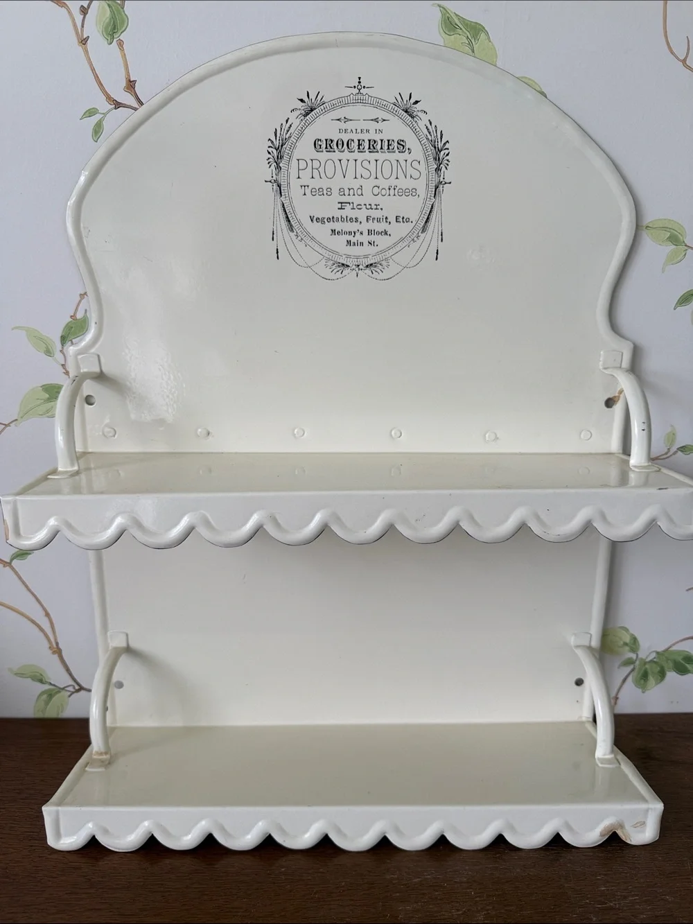 Vintage Inspired Metal Wall Shelf